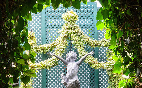 Inspiration decor flowers plants statue