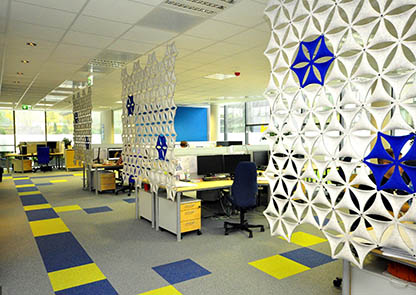 Advice choose Office carpet tiles coloured open space