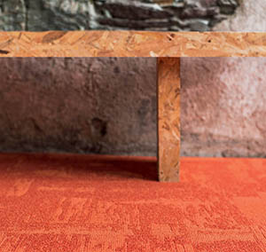 Infini colors collection carpet tile Rock orange